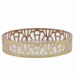 PIATTINO PORTA SAPONE SAPONETTA ACCESSORIO BAGNO ORO CONTEMPORANEO ARREDO 59099