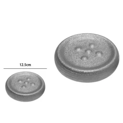 PIATTINO PORTA SAPONE SAPONETTA ARGENTO RIGATO ACCESSORIO ARREDO PER BAGNO 59940