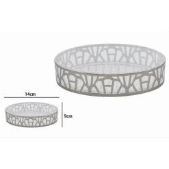 PIATTINO PORTA SAPONE SAPONETTA ACCESSORIO BAGNO ARGENTO STILE CONTEMPORANEO 59102