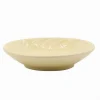 PIATTINO PORTA SAPONE SAPONETTA CERAMICA RIGATA SPIRALE GIALLO TONDO BAGNO 79962