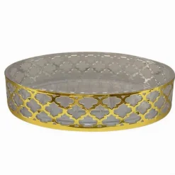 PIATTINO PORTA SAPONE SAPONETTA ACCESSORIO BAGNO ORO STILE BARACCO ARREDO 59105