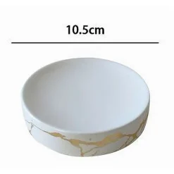 PIATTINO PORTA SAPONE SAPONETTA BAGNO ACCESSORIO ARREDO EFFETTO MARMO ORO 59887