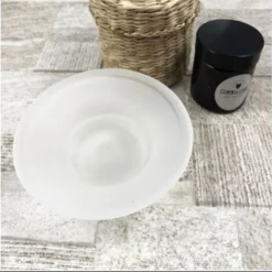PIATTINO RICAMBIO PORTA SAPONE IN VETRO SATINATO 11CM BAGNO ACCESSORI