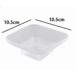 PIATTINO RICAMBIO PORTA SAPONE IN VETRO SATINATO QUADRATO BAGNO ACCESSORIO 87264