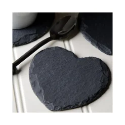 PIATTO IN PIETRA ARDESIA A FORMA DI CUORE 20x20CM PORTATA PER CIBI CALDI FREDDI