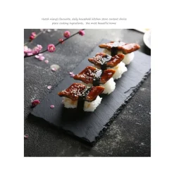 PIATTO IN PIETRA ARDESIA RETTANGOLARE 20x10CM PORTATA PER CIBI CALDI FREDDI