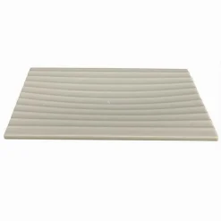 PIATTO PIATTINO PORTA SAPONE SAPONETTA ARREDO DA BAGNO BEIGE DECORO PLISSÈ 59095