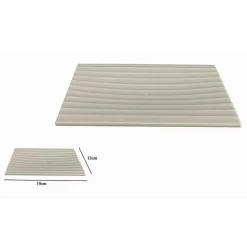 PIATTO PIATTINO PORTA SAPONE SAPONETTA ARREDO DA BAGNO BEIGE DECORO PLISSÈ 59095