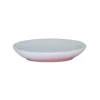 PIATTO PIATTINO PORTA SAPONE SAPONETTA BAGNO CERAMICA BIANCO ROSA ARREDO 59908