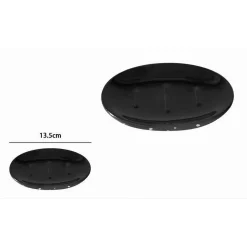 PIATTO PIATTINO PORTA SAPONE SAPONETTA BAGNO NERO MACCHIATO ARGENTO ARREDO 59928