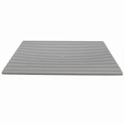 PIATTO PIATTINO PORTA SAPONE SAPONETTA ARREDO BAGNO GRIGIO DECORO PLISSÈ 59091