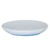 PIATTO PIATTINO PORTASAPONE SAPONETTA BAGNO CERAMICA BIANCO AZZURRO ARREDO 59912