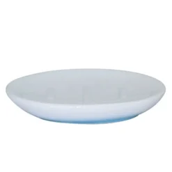 PIATTO PIATTINO PORTASAPONE SAPONETTA BAGNO CERAMICA BIANCO AZZURRO ARREDO 59912