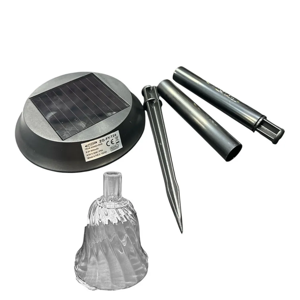 PICCHETTO LED FARETTO PANNELLO SOLARE RGB + CALDO 3000K LAMPADA DECORATIVA IP54 ZQ-FY-T26