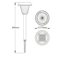 PICCHETTO LED FARETTO PANNELLO SOLARE RGB + CALDO 3000K LAMPADA DECORATIVA IP54 ZQ-FY-T26