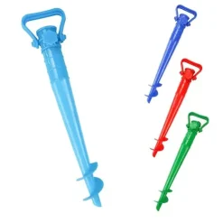 PICCHETTO TRIVELLA PER OMBRELLONE SPIAGGIA SCAVA SABBIA SUPPORTO UNIVERSALE 42CM