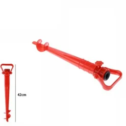 PICCHETTO TRIVELLA PER OMBRELLONE SPIAGGIA SCAVA SABBIA SUPPORTO UNIVERSALE 42CM