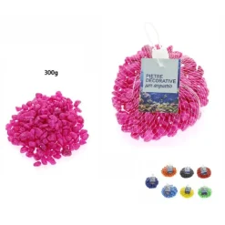 PIETRE DECORATIVE PER ACQUARIO 300 GR DECORAZIONE GIARDINO IN VARI COLORI 70251