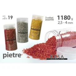 PIETRE DECORATIVE VASO PIANTE DECOUPAGE 1180GR RENELLA COLORATE 2,5-4MM 823329