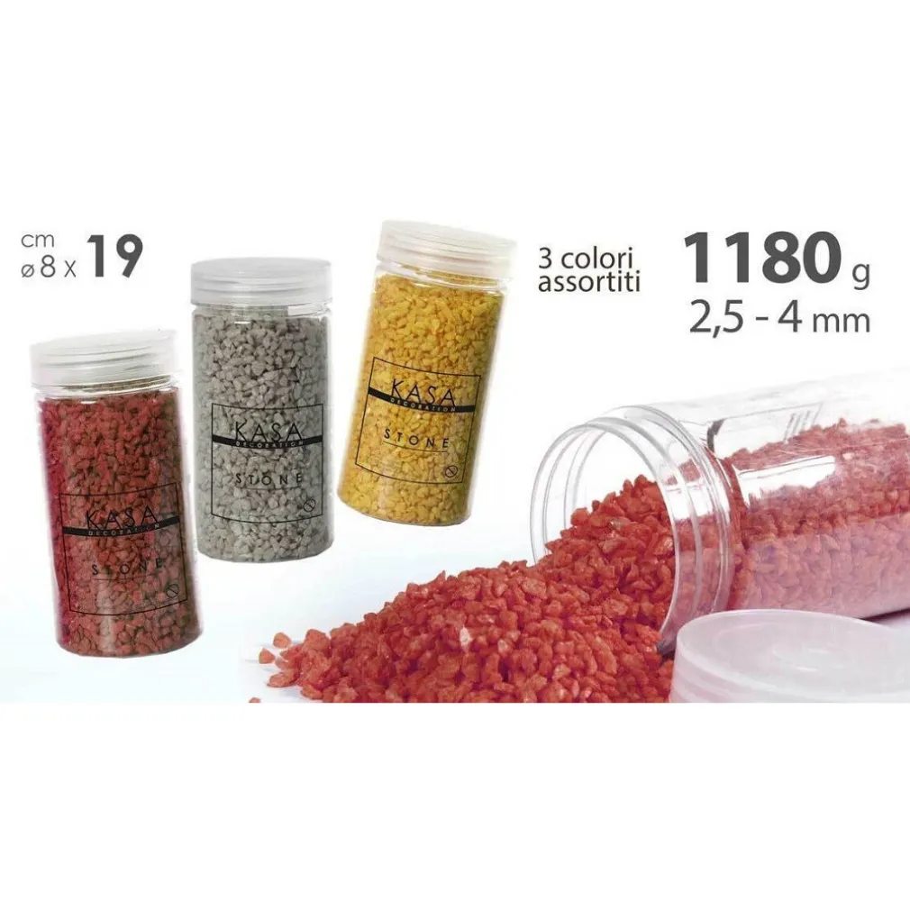 PIETRE DECORATIVE VASO PIANTE DECOUPAGE 1180GR RENELLA COLORATE 2,5-4MM 823329