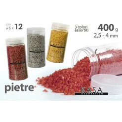 PIETRE DECORATIVE VASO PIANTE LAVORETTI DECOUPAGE COLORATE 400GR 2,5-4MM 823312