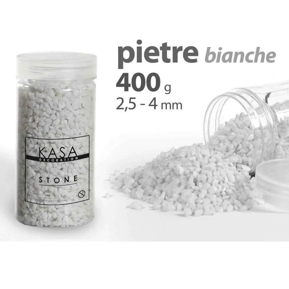PIETRE DECORATIVE VASO PIANTE LAVORETTI DECOUPAGE BIANCHE 400 GR 2,5-4 MM 735639