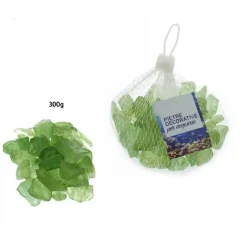 PIETRE SASSI SASSOLINI DECORATIVI VERDI PER ACQUARIO DA 300 GR DECORAZIONE 70271