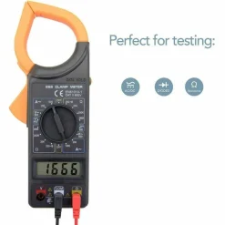 PINZA AMPEROMETRICA DIGITALE TESTER TENSIONE AC DC MILTIMETRO CON PUNTALI