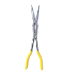 PINZA EXTRA LUNGA 340MM BECCHI LUNGHI DRITTO A DOPPIO SNODO PER VALVOLE MOLLE