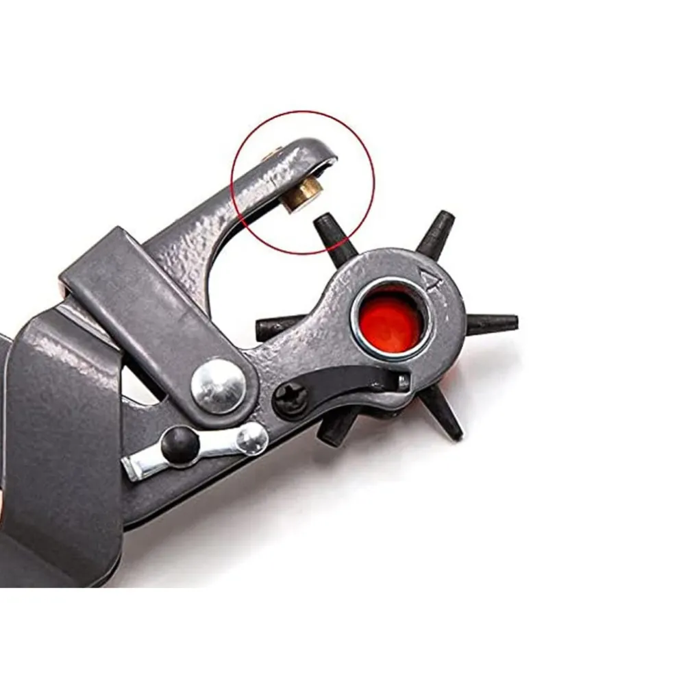 PINZA FUSTELLATRICE PER CINTURE BUCHI FORI CINTURA CUOIO PELLE TESTA GIREVOLE