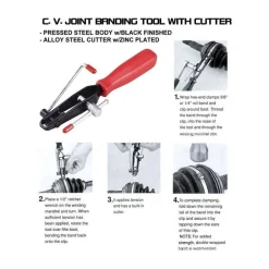 PINZA PER MONTAGGIO FASCETTE PER CUFFIE GIUNTI OMOCINETICI AUTO ATTREZZO OFFICIN