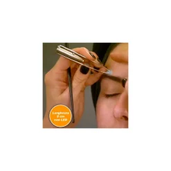 PINZA PINZETTA PER SOPRACCIGLIE IN ACCIAIO CON LUCE LED LUNGA 9 CM
