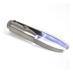PINZA PINZETTA PER SOPRACCIGLIE IN ACCIAIO CON LUCE LED LUNGA 9 CM