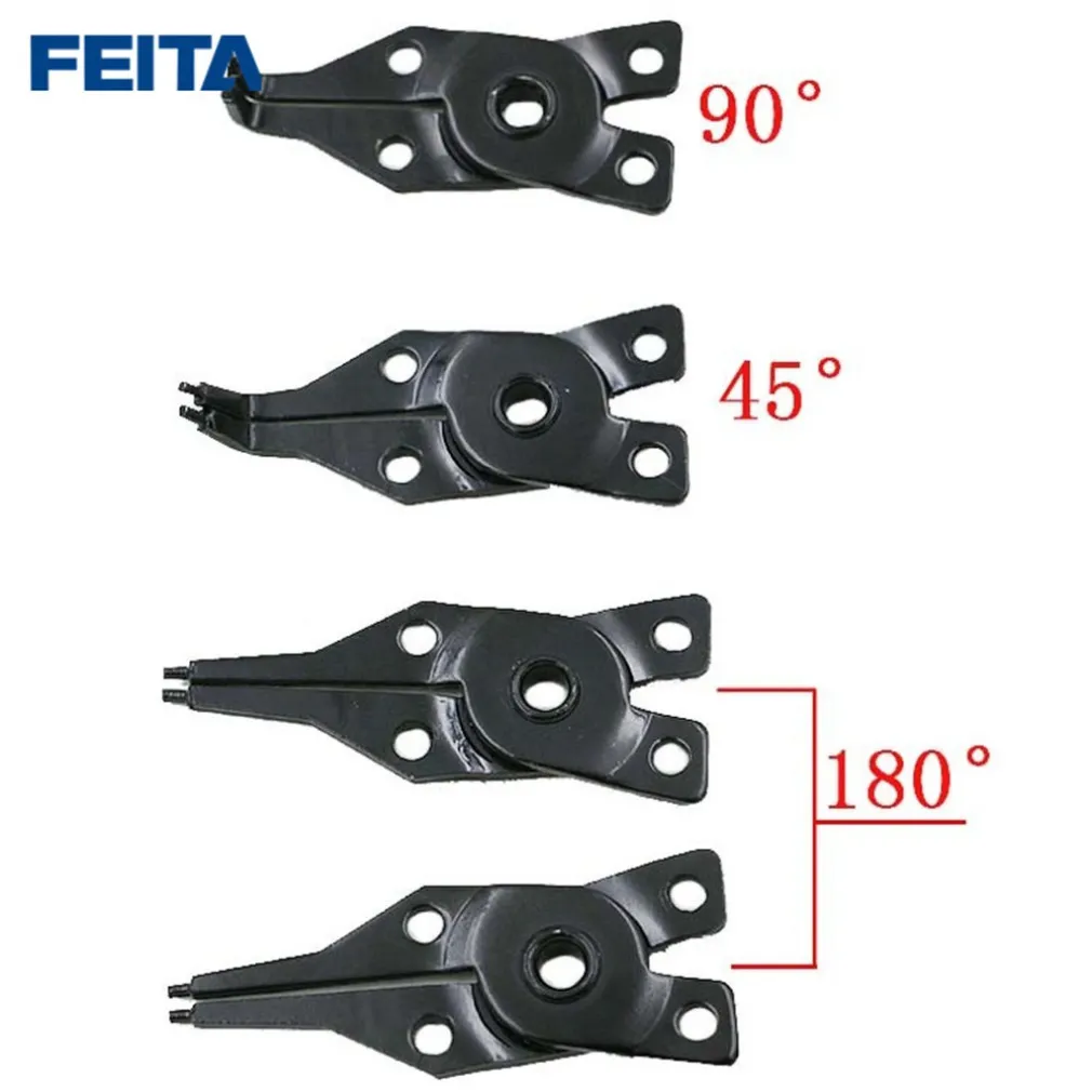 PINZA SEEGER PER FERMI APRI ANELLI ELASTICI INTERNI ESTERNI KIT SET 4 TESTE