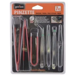 PINZETTE IN ACCIAIO PINZE INDUSTRIALI DI PRECISIONE MODELLISMO ELETTRONICA 7 PZ