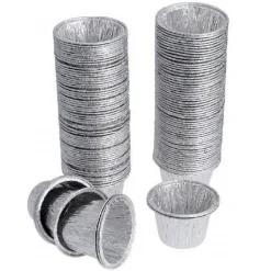 PIROTTINI STAMPI ALLUMINIO 20PZ VASCHETTE MONOUSO PER MUFFIN BUDINO DOLCI TORTINO