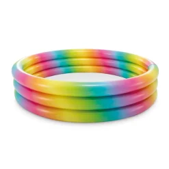 PISCINA ARCOBALENO 168X38CM GRANDE 3 ANELLI GONFIABILE MULTICOLORE GIARDINO 58449