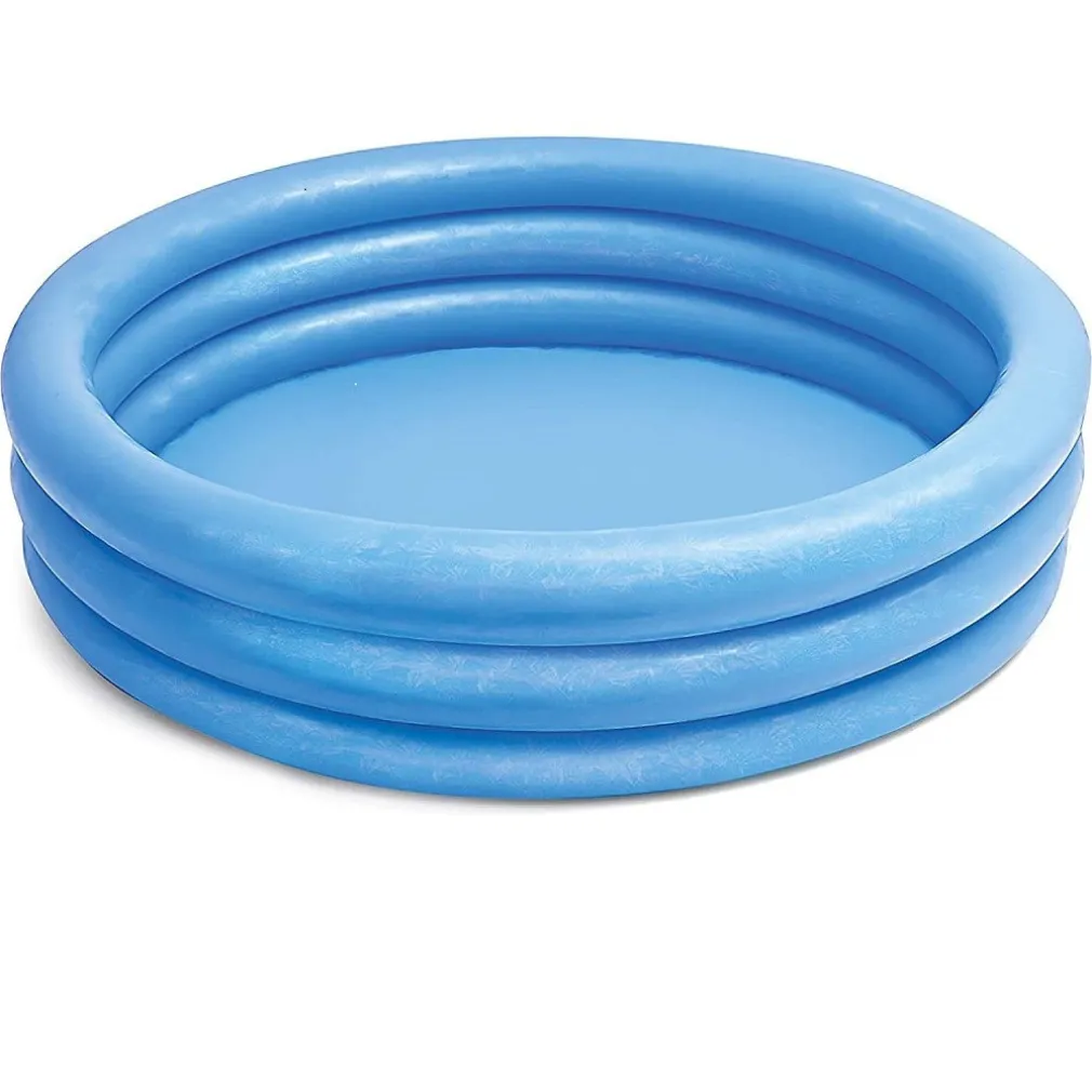 PISCINA CRYSTAL BLU A 3 ANELLI GONFIABILI 147 X 33 CM 330LT BAMBINI ESTATE 58426