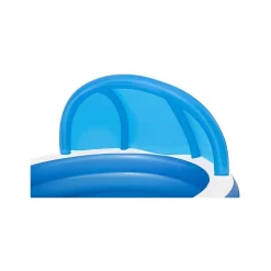 PISCINA FAMILIARE 241X241X140 CM GONFIABILE ROTONDA CON TETTUCCIO SEDUTA 54337