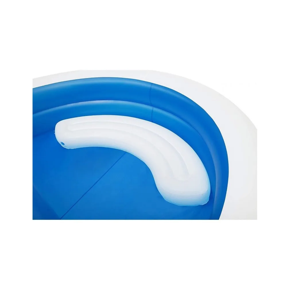 PISCINA FAMILIARE 241X241X140 CM GONFIABILE ROTONDA CON TETTUCCIO SEDUTA 54337