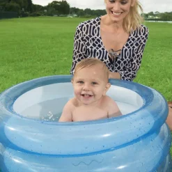 PISCINA FONDO GONFIABILE PER BAMBINI A 3 ANELLI 70X30CM 2 COLORI ASSORTITI 51033