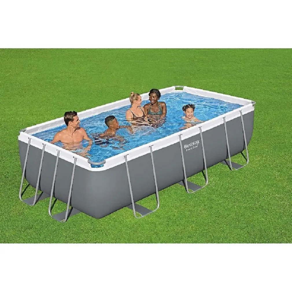 PISCINA FUORI TERRA POWER STEEL FRAME RETTANGOLARE 404 X 201 X 100CM POMPA 56441