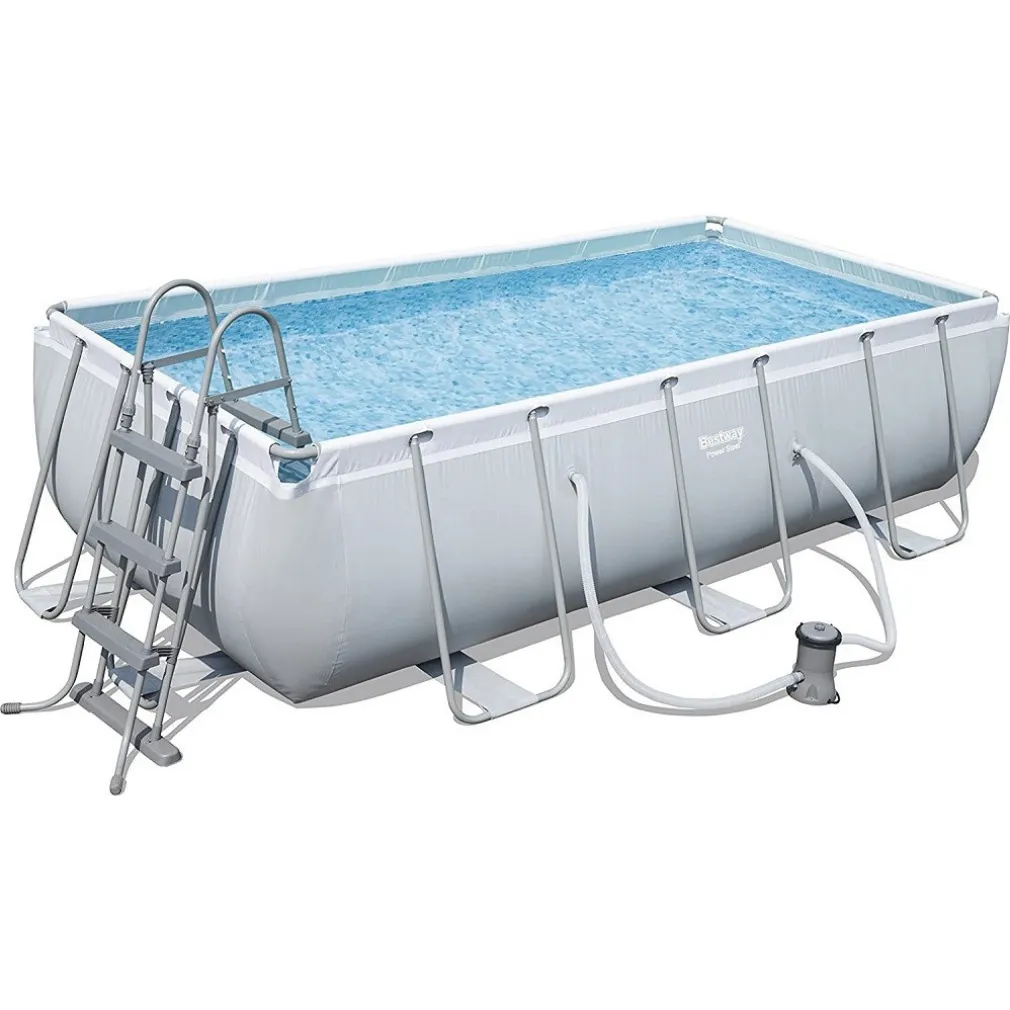 PISCINA FUORI TERRA POWER STEEL FRAME RETTANGOLARE 404 X 201 X 100CM POMPA 56441