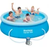 PISCINA FUORI TERRA ROTONDA GONFIABILE 244X61CM FAST SET CON POMPA FILTRO 57450