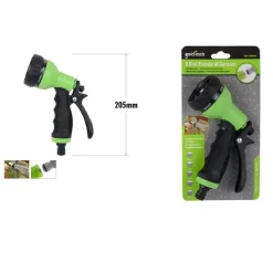 PISTOLA A SPRUZZO 5 GETTI GIARDINO 205MM REGOLABILE CON MANIGLIA DI BLOCCO 90009