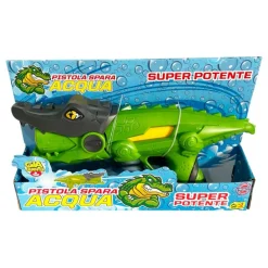 PISTOLA AD ACQUA SUPER POTENTE A FORMA DI COCCODRILLO GIOCO MARE SPIAGGIA BIMBI