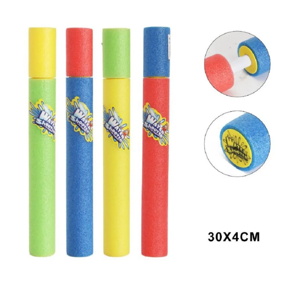 PISTOLA AD ACQUA 30X4 CM TUBO SPARATUTTO IN SCHIUMA GIOCO ESTIVO SPIAGGIA 605462