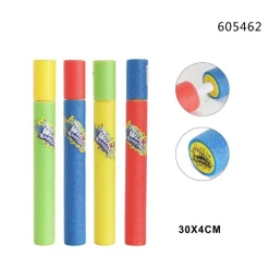 PISTOLA AD ACQUA 30X4 CM TUBO SPARATUTTO IN SCHIUMA GIOCO ESTIVO SPIAGGIA 605462