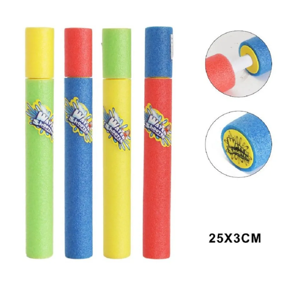 PISTOLA AD ACQUA 25X3CM TUBO SPARATUTTO IN SCHIUMA GIOCO ESTIVO SPIAGGIA 605471