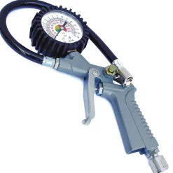 PISTOLA COMPRESSORE PER GONFIAGGIO PNEUMATICI CON MANOMETRO GOMME BAIONETTA